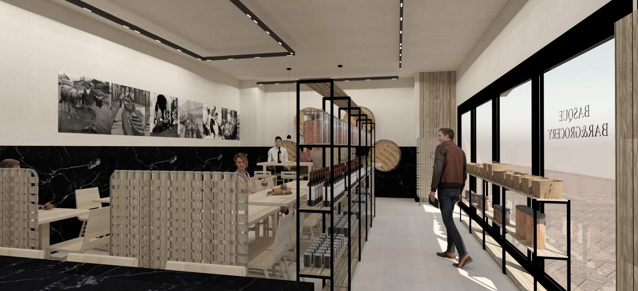 Spaces restaurant bar shop Basque food